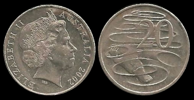 Australia: 20 Cents 2002 km403