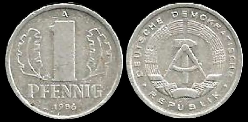 Alemania 1 Pfennig (small design) 1986 km8.2