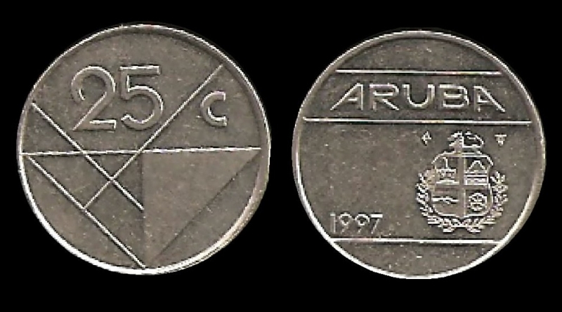 ARUBA 25 Cents 1997 km3