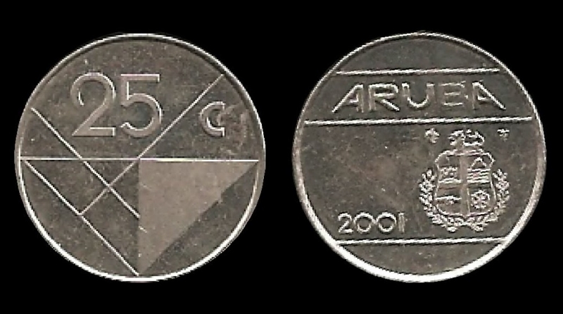 ARUBA 25 Cents 2001 km3