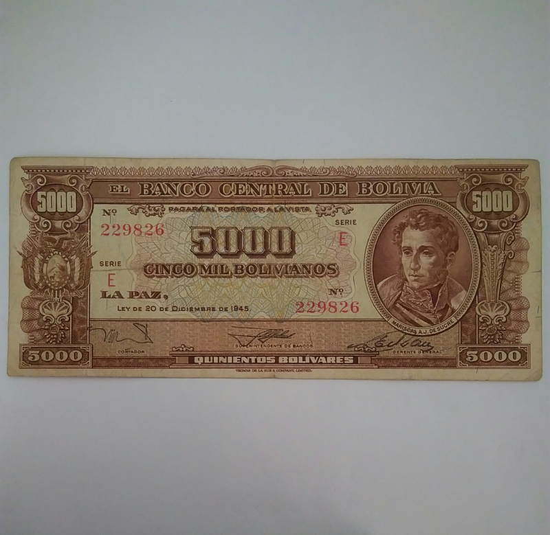 1945 - 5000 Bolivianos