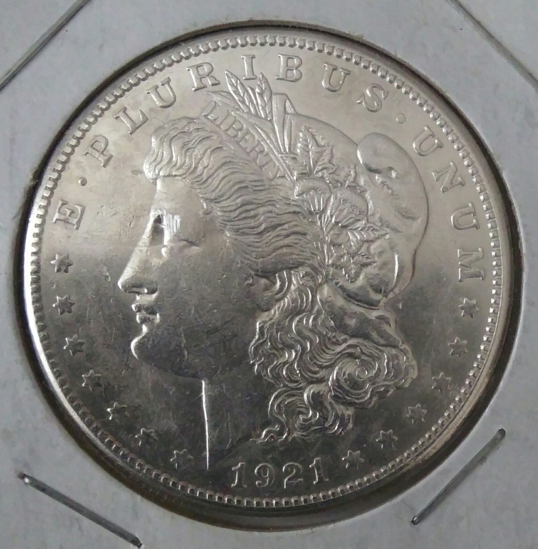 1921 Morgan un dollar plata
