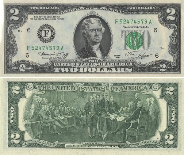 Notas de la Reserva Federal de 1976 - Serie tama�o peque�o de 1976