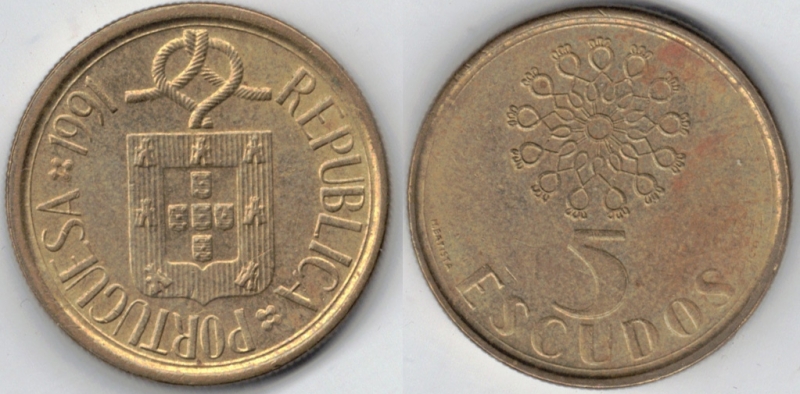 5 escudos