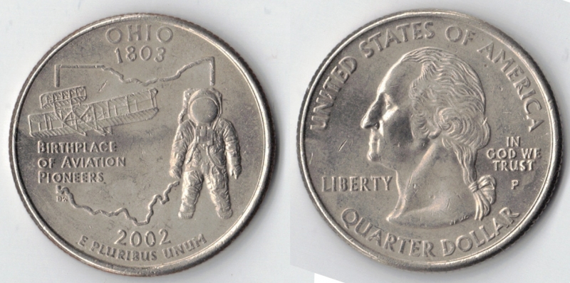 QUARTER DOLLAR OHIO
