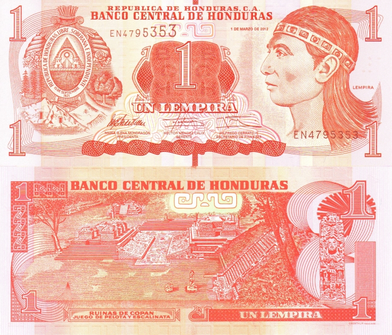 LEMPIRA  Y  ESCUDO  NACIONAL