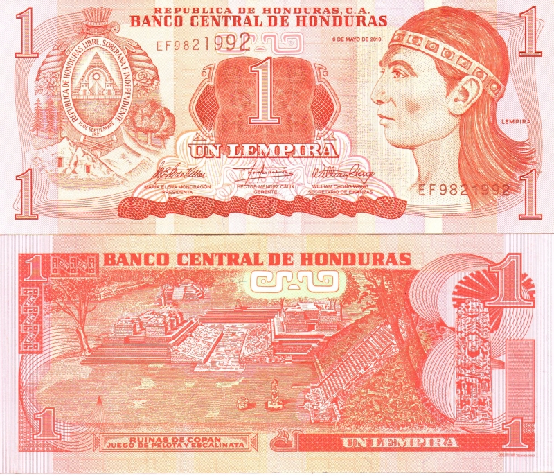 LEMPIRA  Y  ESCUDO  NACIONAL