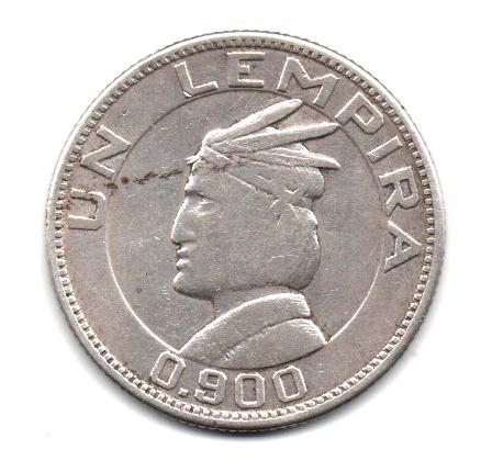 UN  LEMPIRA  DE  PLATA  (Reverso)