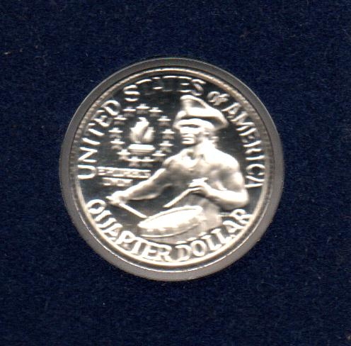 UNITED  STATES  of  AM�RICA.  TAMBORILERO.  ANTORCHA  CON  13  ESTRELLAS.  QUARTER  DOLLAR.  (Rev