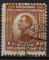 YUGOSLAVIA 1923 Scott 22 Sello Rey Alexander Kraljevina Srba, Hrvata i Slovenaca usado