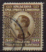 YUGOSLAVIA 1924 Scott 30 Sello Rey Alexander Kraljevina Srba, Hrvata i Slovenaca usado