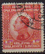 YUGOSLAVIA 1924 Scott 31 Sello Rey Alexander Kraljevina Srba, Hrvata i Slovenaca usado