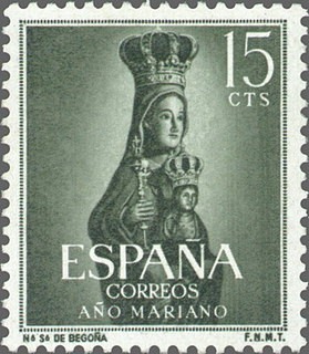 ESPAÑA 1954 1133 Sello  Nuevo Año Mariano Ntra. Sra. de Begoña Bilbao 15c