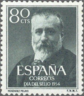 ESPAÑA 1954 1142 Sello Nuevo Dia del Sello Marcelino Menéndez y Pelayo (1856-1912)