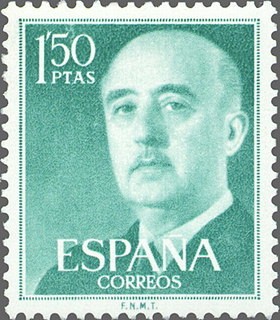 ESPAÑA 1955 1155 Sello Nuevo General Francisco Franco (1892-1975) 1,50pts