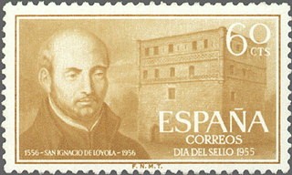ESPAÑA 1955 1167 Sello Nuevo IV Centenario de la Muerte de San Ignacio de Loyola (1492-1556) Dia del