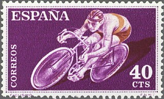 ESPAÑA 1960 1307 Sello Nuevo Deportes Ciclismo 40cts