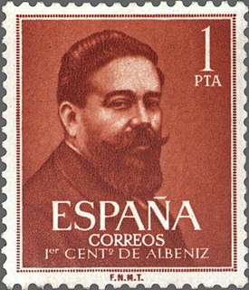 ESPAÑA 1960 1321 Sello Nuevo Aniversario Nacimiento Isaac Albeniz 1pts