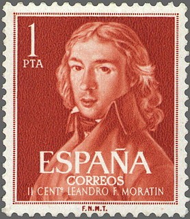 ESPAÑA 1961 1328 Sello Nuevo II Cent. Nacimiento Leandro Fernández Moratín Yv1005