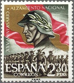 ESPAÑA 1961 1358 Sello Nuevo XXV Aniv. del Alzamiento Nacional Desfile de la Victoria