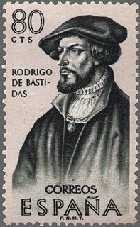 ESPAÑA 1961 1376 Sello Nuevo Forjadores de America Rodrigo de Bastidas (1475-1527)