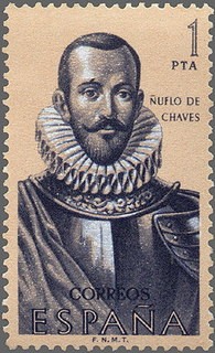 ESPAÑA 1961 1377 Sello Nuevo Forjadores de America Nuño de Chaves (1518-1568)