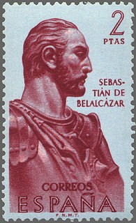 ESPAÑA 1961 1378 Sello Nuevo Forjadores de America Sebastián de Belalcázar (1480-1551)