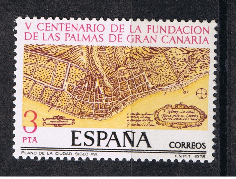 Edifil  2477  V Cent. de la Fundación de Las Palmas de Gran Canaria 