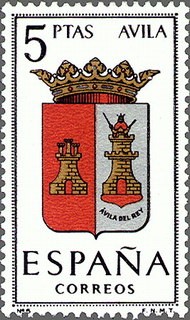 ESPAÑA 1962 1410 Sello Nuevo Escudos de las Capitales de Provincia Españolas Avila
