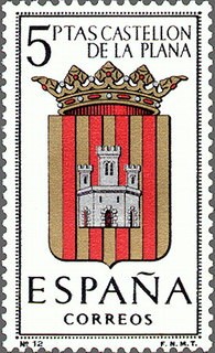 ESPAÑA 1962 1417 Sello Nuevo Escudos de las Capitales de Provincia Españolas Castellon Plana
