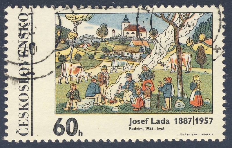 Josef Lada 1887-1957  Podzim  1955-kvas