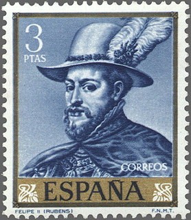 ESPAÑA 1962 1436 Sello Nuevo Pintor Pedro Pablo Rubens Felipe II
