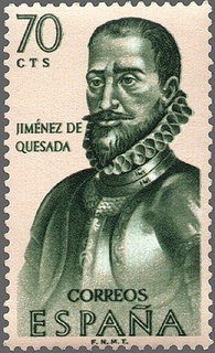 ESPAÑA 1962 1455 Sello Nuevo Forjadores de America Gonzalo Jiménez de Quesada (1509-1579)