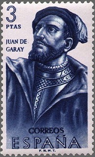 ESPAÑA 1962 1460 Sello Nuevo Forjadores de America Juan de Garay (1528-1583)