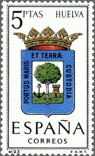 ESPAÑA 1963 1491 Sello Nuevo Escudos de las Capitales de Provincias Españolas Huelva
