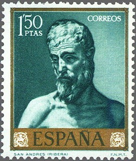 ESPAÑA 1963 1503 Sello Nuevo José de Ribera El Españoleto San Andrés