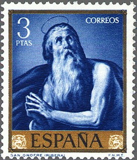 ESPAÑA 1963 1505 Sello Nuevo José de Ribera El Españoleto San Onofre