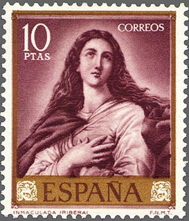 ESPAÑA 1963 1507 Sello Nuevo José de Ribera El Españoleto La Inmaculada