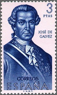 ESPAÑA 1963 1532 Sello Nuevo Forjadores de América José de Galvez (1720-1787)