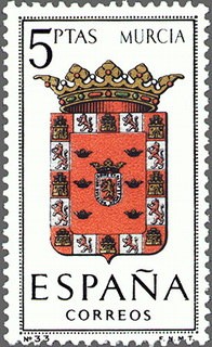 ESPAÑA 1964 1559 Sello Nuevo Escudos Provincias Españolas Murcia