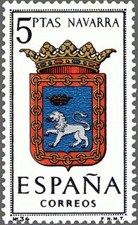 ESPAÑA 1964 1560 Sello Nuevo Escudos Provincias Españolas Navarra
