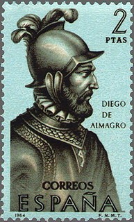 ESPAÑA 1964 1626 Sello Nuevo Forjadores de América Diego de Almagro (1472-1538)