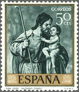 ESPAÑA 1969 1911 Sello **MNH Pintor Alonso Cano San José