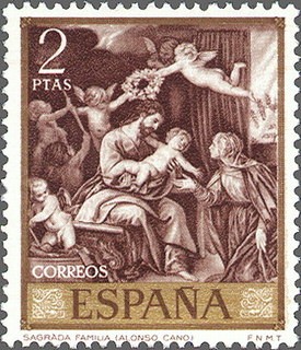 ESPAÑA 1969 1914 Sello **MNH Pintor Alonso Cano Sagrada Familia
