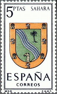 ESPAÑA 1965 1634 Sello Nuevo Serie Escudos Provincias Españolas Sahara