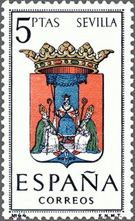 ESPAÑA 1965 1638 Sello Nuevo Serie Escudos Provincias Españolas Sevilla