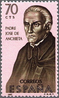 ESPAÑA 1965 1679 Sello Nuevo Forjadores de America Padre José de Anchieta (1534-1597)