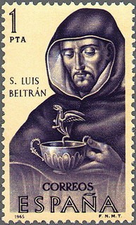 ESPAÑA 1965 1681 Sello Nuevo Forjadores de America San Luis Beltrán (1525-1581)