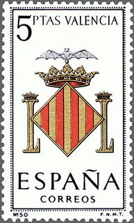 ESPAÑA 1966 1697 Sello **MNH Escudos de las Capitales de Provincias Españolas. Valencia