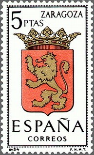 ESPAÑA 1966 1701 Sello **MNH Escudos de las Capitales de Provincias Españolas. Zaragoza